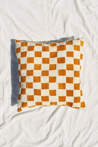 Turmeric Checkered Mudcloth Pillow Cover - Ardent Market - Norwegian Wood