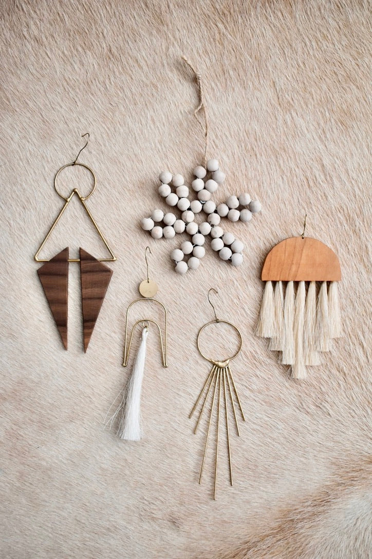 Wood & Tassel Ornaments