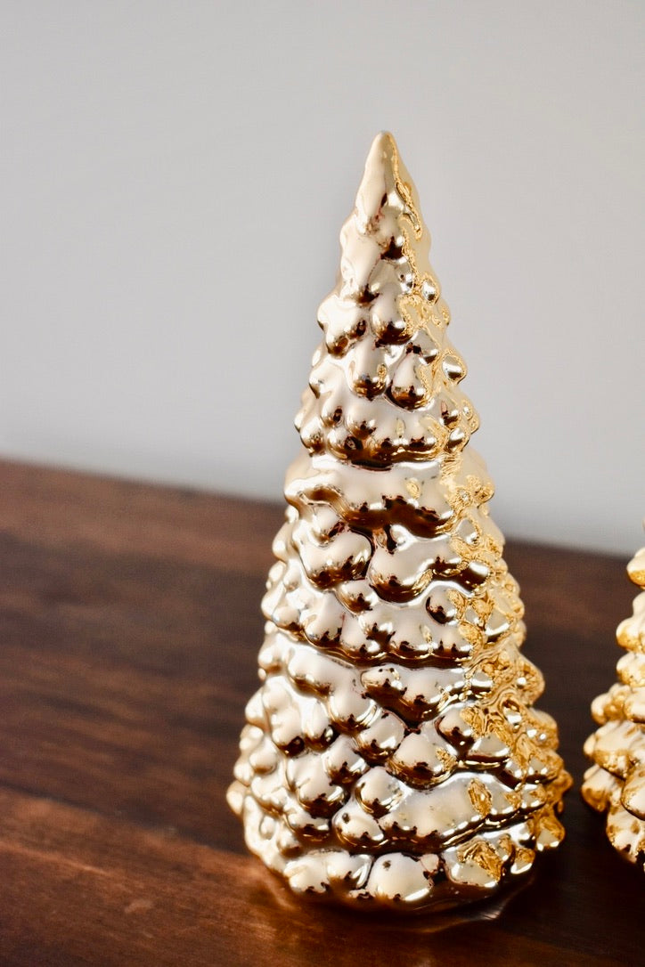 Gold Ceramic Trees (set of two)