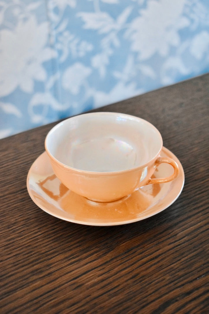 Vintage Orange Lusterware Set (16 pieces)