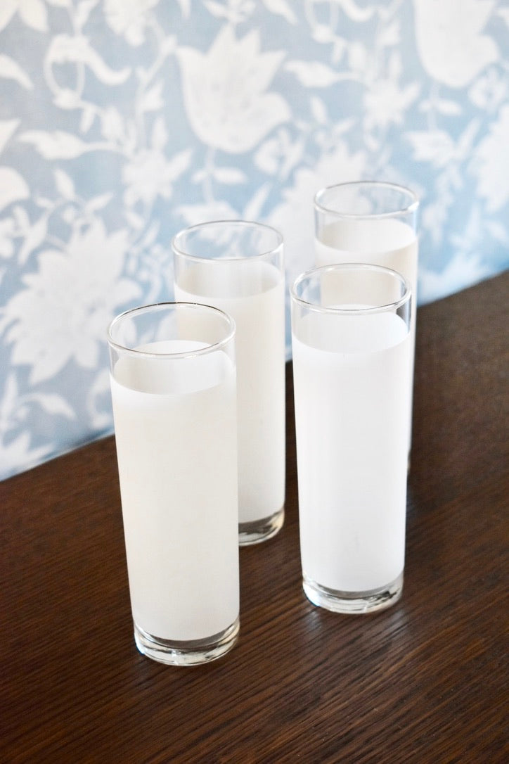 Frosted Vintage Cooler Glasses (set of 4)