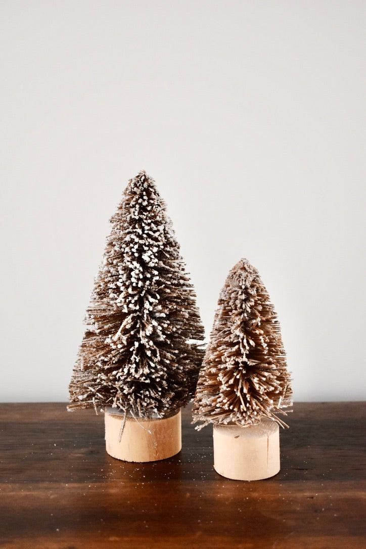 Vintage Bottle Brush Trees (set of two)