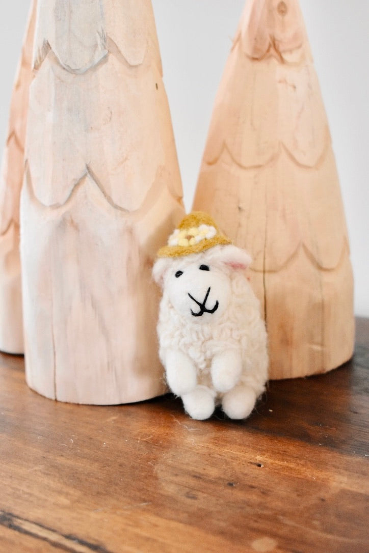 Gloria Sheep Felt Ornament