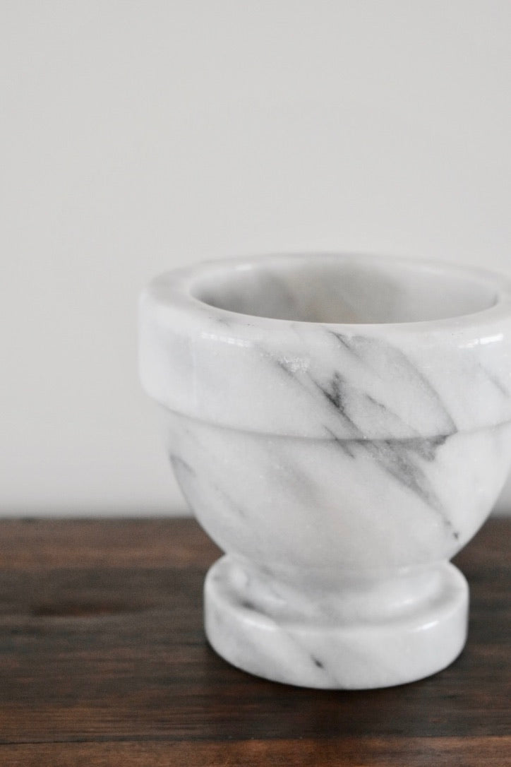 Vintage Marble Pedestal Bowl