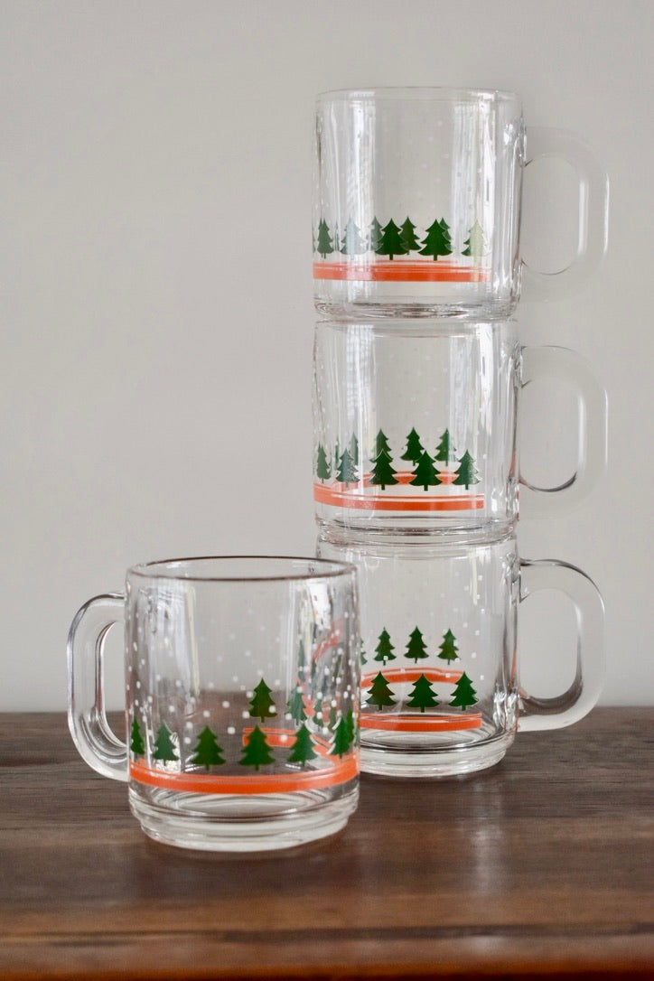 Vintage Christmas Mugs (set of 4)