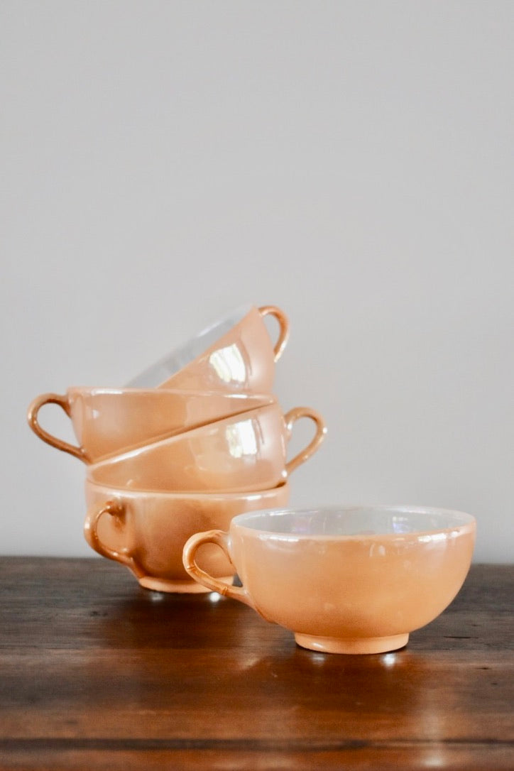 Vintage Orange Lusterware Set (16 pieces)