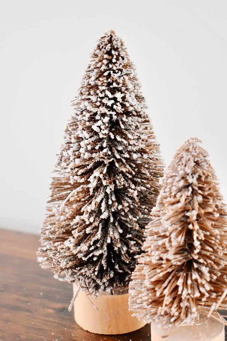 Vintage Bottle Brush Trees (set of two)