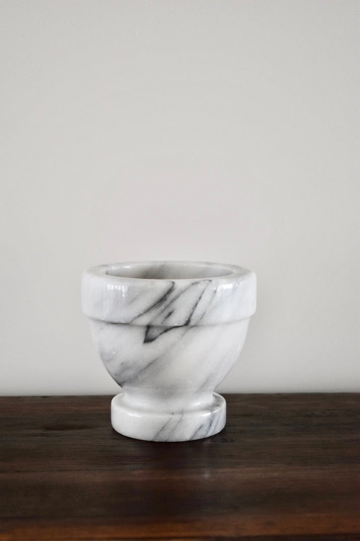 Vintage Marble Pedestal Bowl