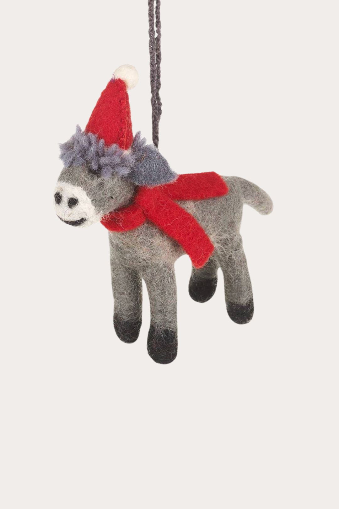 Cozy Donkey Felt Ornament