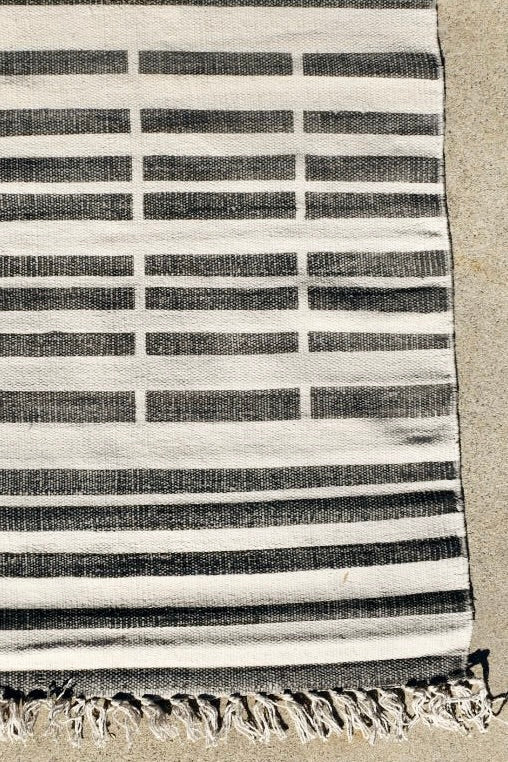 Broken Stripe Block Print Rug 2 x 3 - Ardent Market - Ardent Market