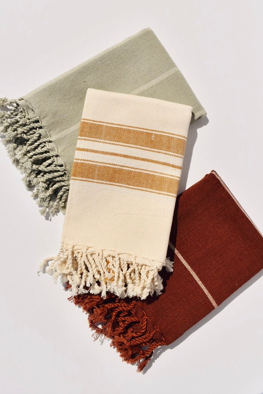 Cinnamon Striped Hand Towel - Ardent Market - Fair & Simple