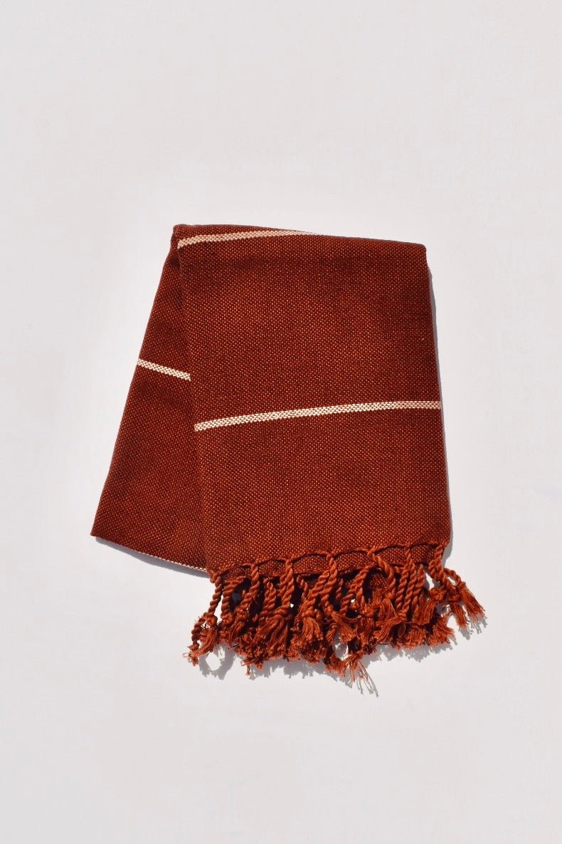 Cinnamon Striped Hand Towel - Ardent Market - Fair & Simple