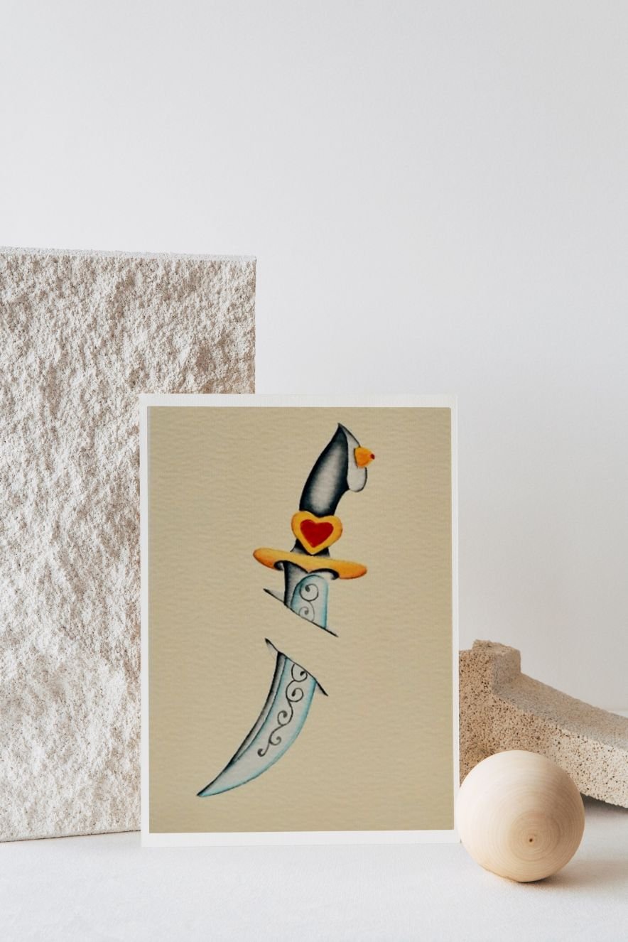 Dagger Watercolor Print - Ardent Market - Tex Valiente