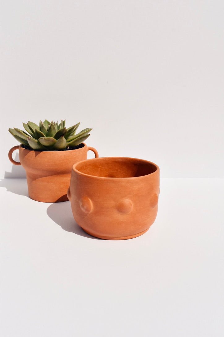 Dotted Terracotta Planter -Earthtones Pottery - Ardent Market