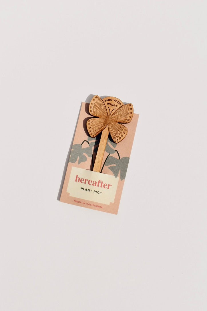 Find Your Wings Butterfly Wood Plant Pick -Hereafter - Ardent Market