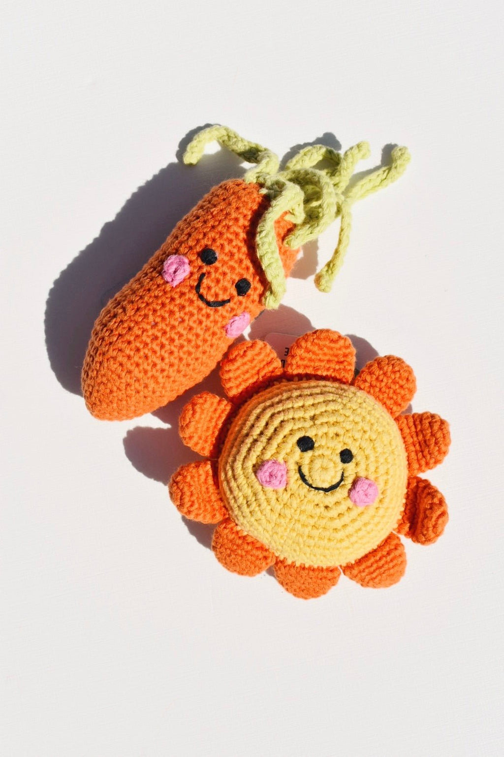 Friendly Carrot Plush Rattle - Ardent Market - Pebble