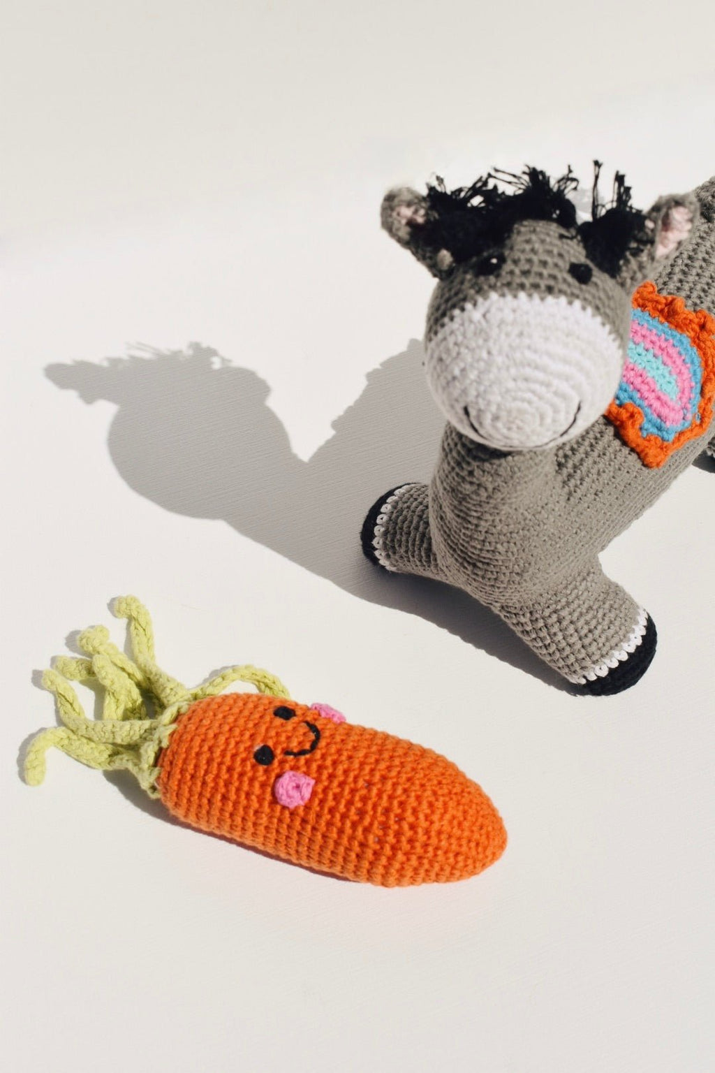 Friendly Carrot Plush Rattle - Ardent Market - Pebble