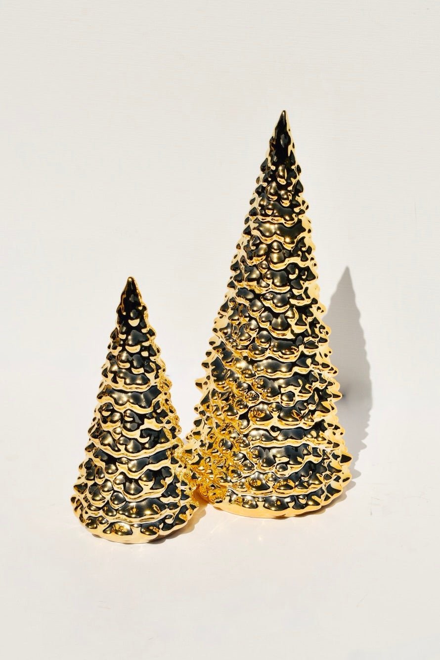 Gold Ceramic Trees (set of two) - Ardent Market - Ardent Market