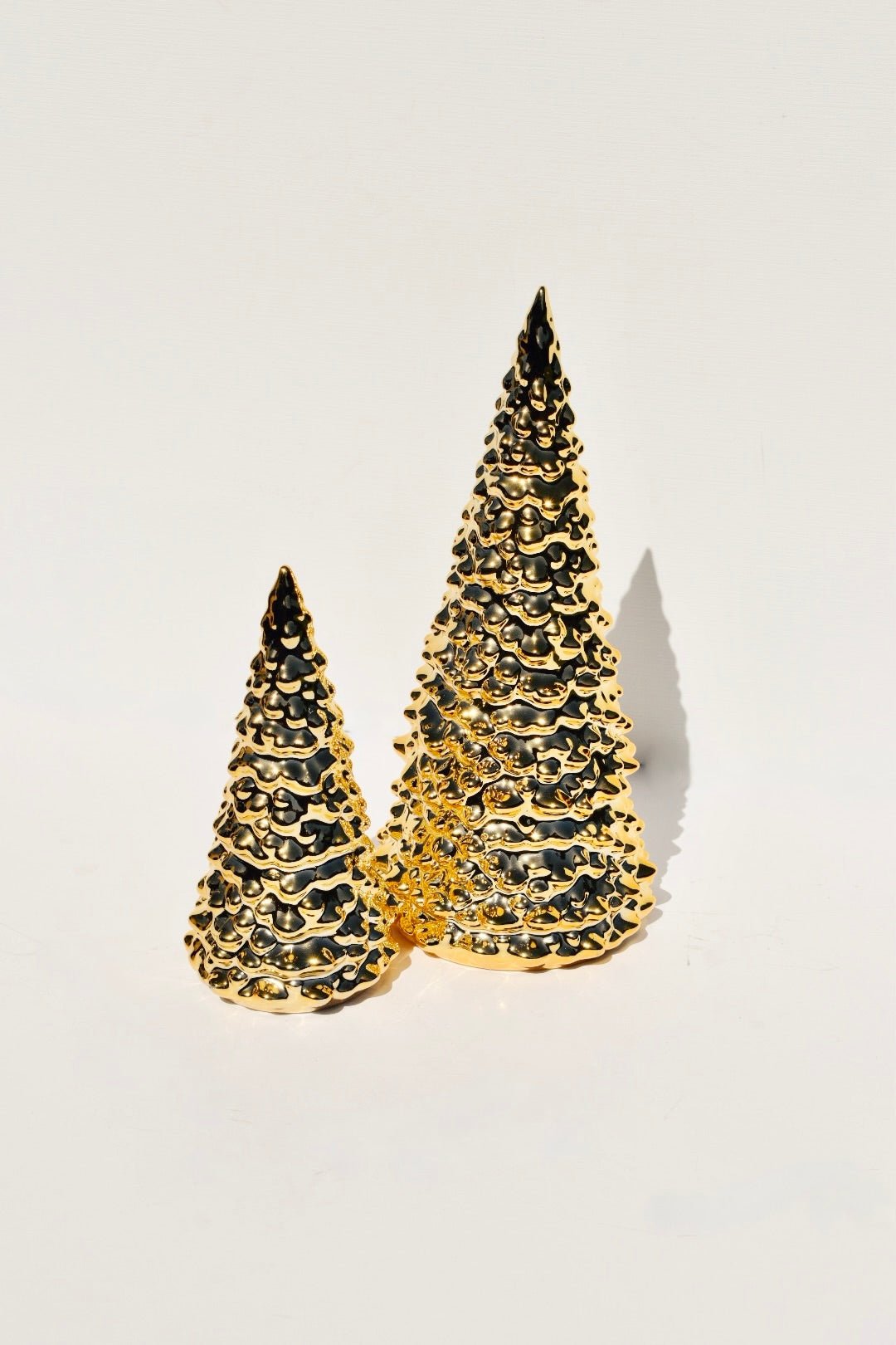 Gold Ceramic Trees (set of two) - Ardent Market - Ardent Market