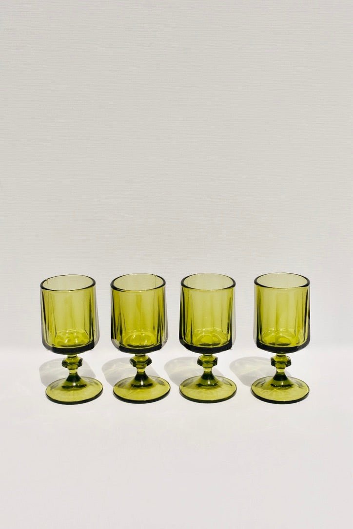 Green Glass Wine Set (set of six) - Ardent Market - Ardent Market