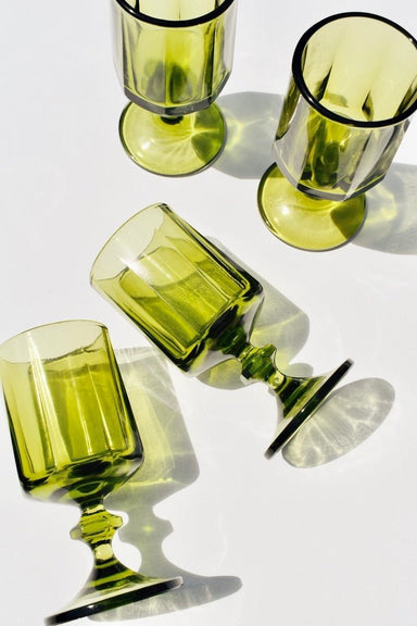 Green Glass Wine Set (set of six) - Ardent Market - Ardent Market