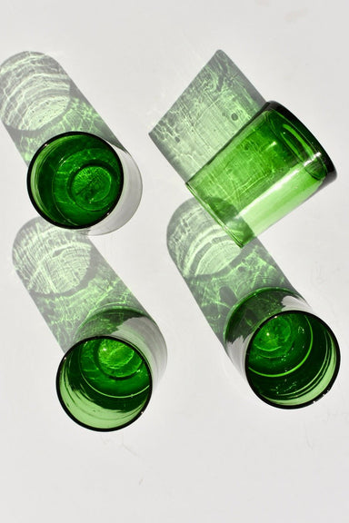 Green Moroccan Cone Glasses (set of four) - Ardent Market - Verve Culture