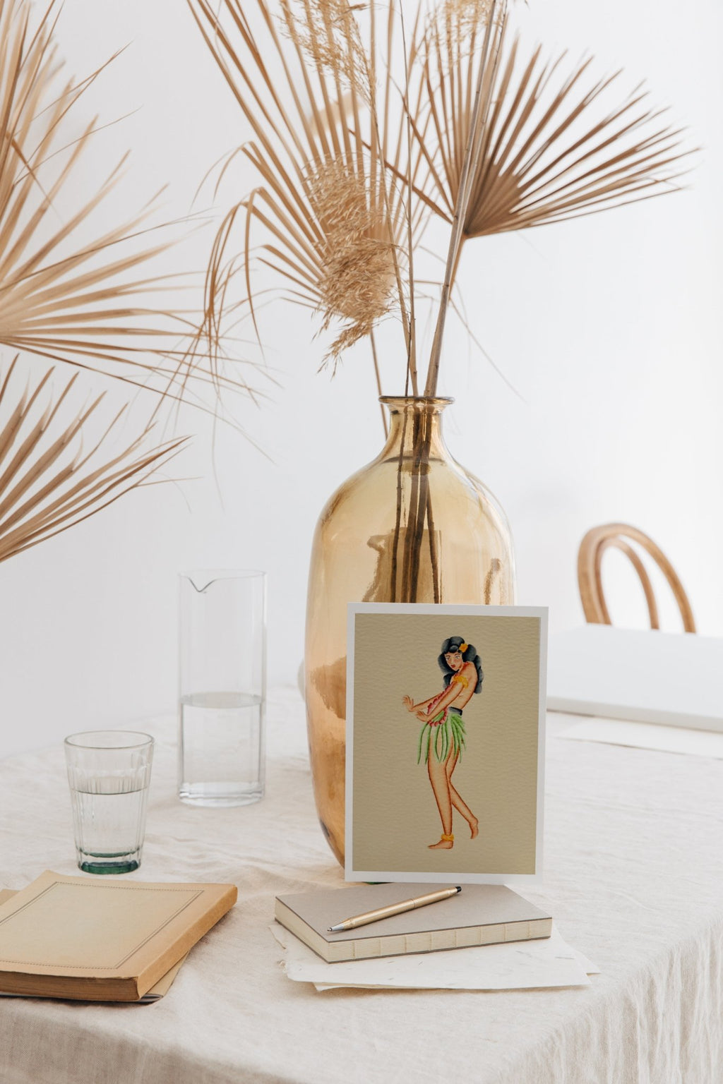 Hula Girl Watercolor Print - Ardent Market - Tex Valiente