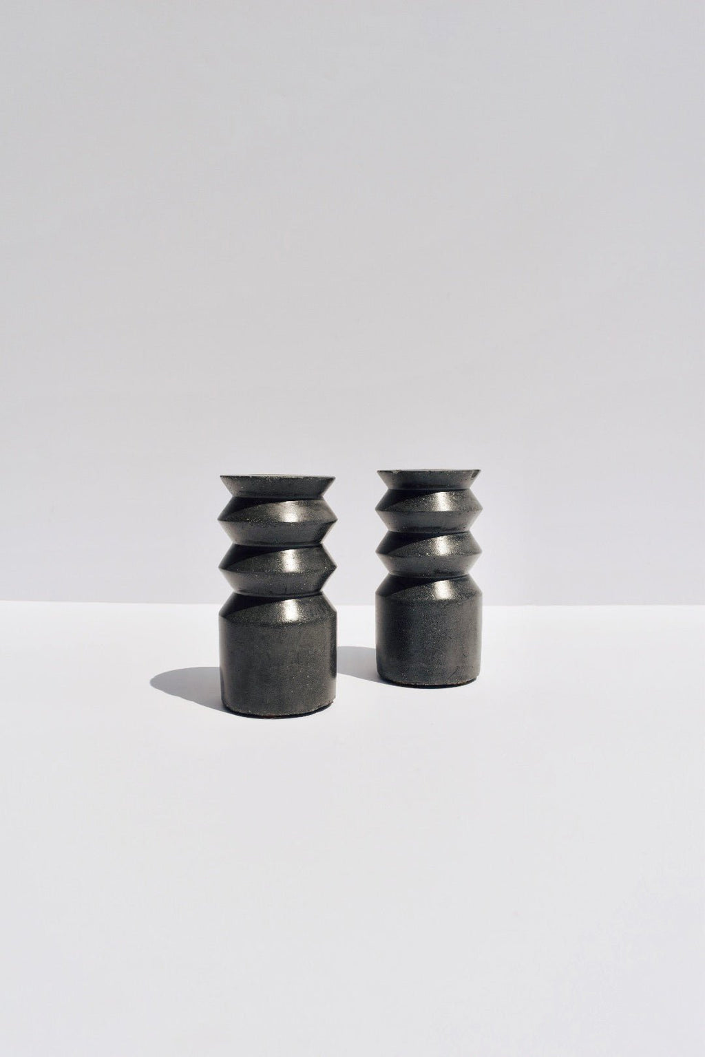 Midnight Taper Candle Holders (pair) -Verve Artistry - Ardent Market