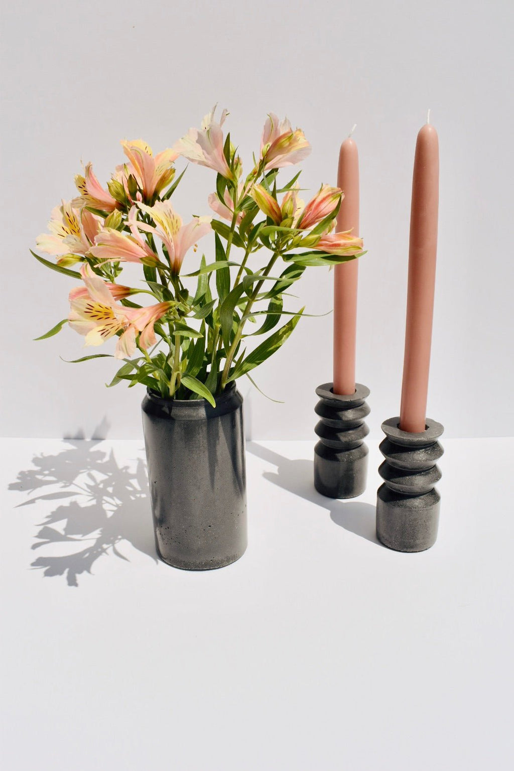 Midnight Taper Candle Holders (pair) -Verve Artistry - Ardent Market