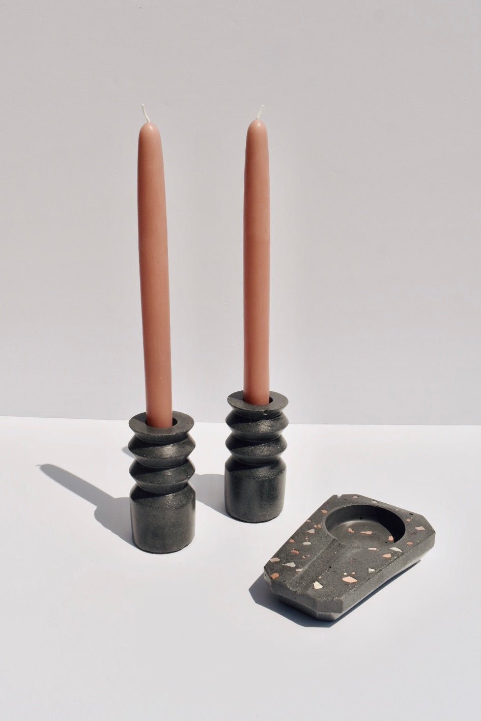 Midnight Taper Candle Holders (pair) -Verve Artistry - Ardent Market