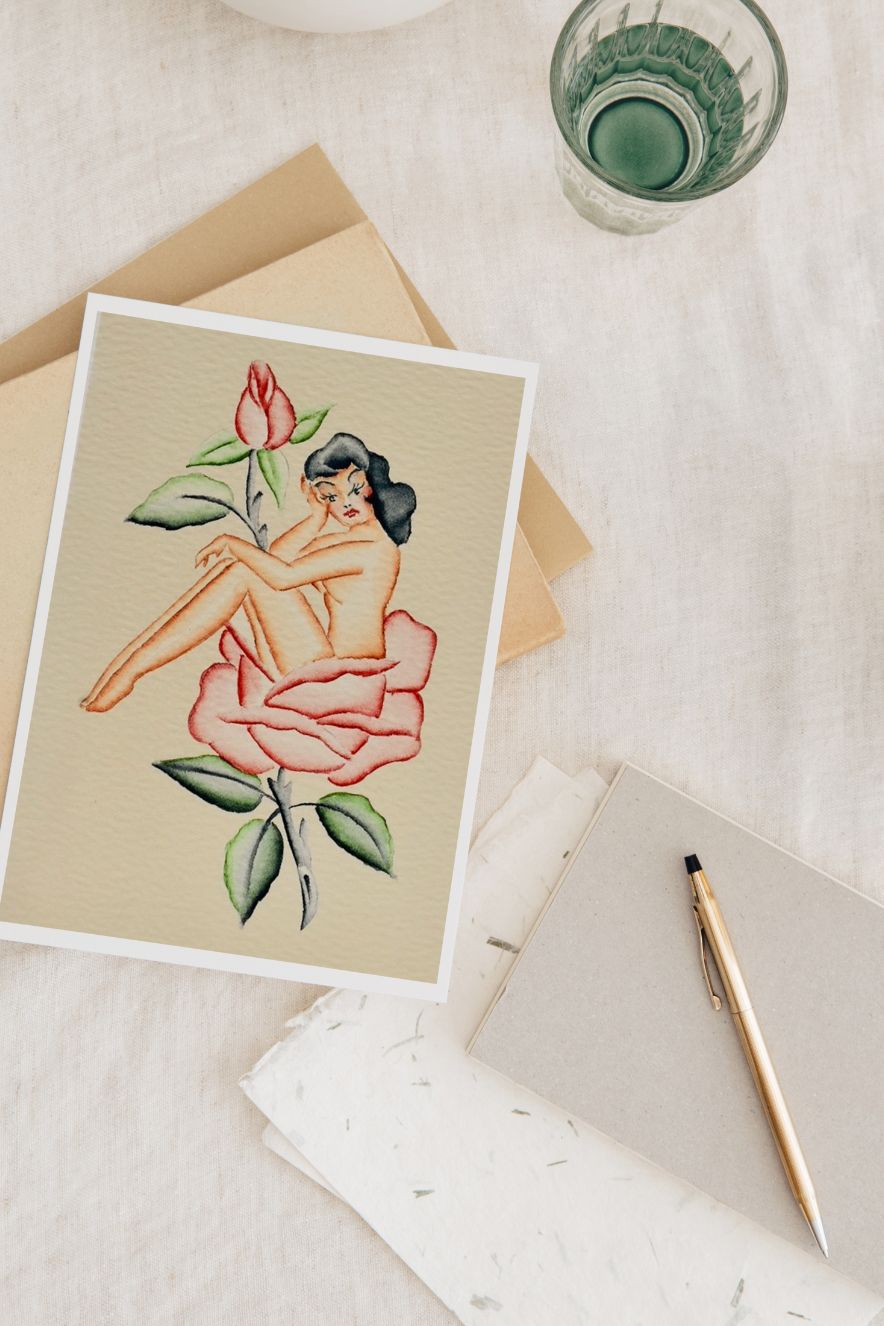 Rosebud Watercolor Print - Ardent Market - Tex Valiente