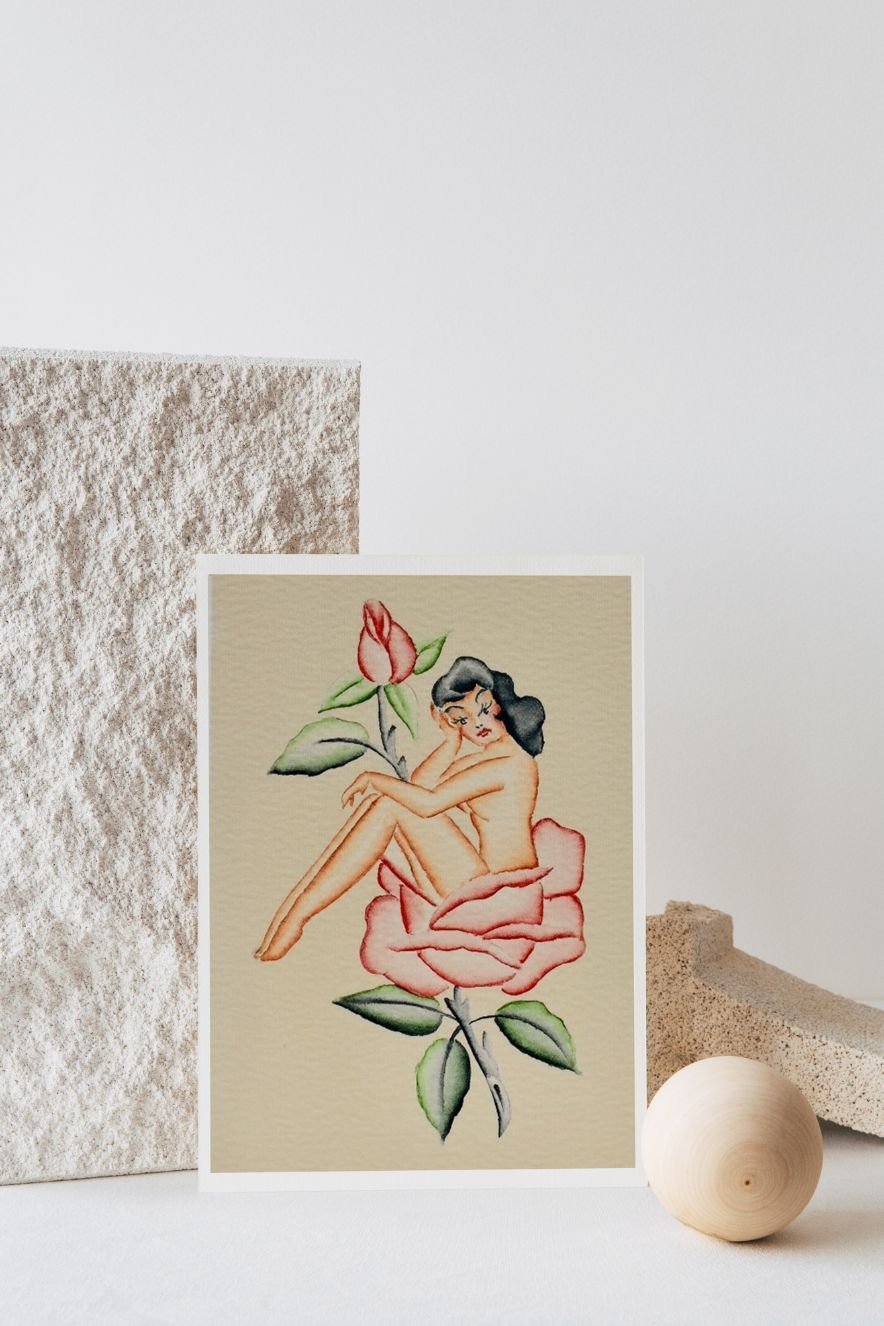 Rosebud Watercolor Print - Ardent Market - Tex Valiente