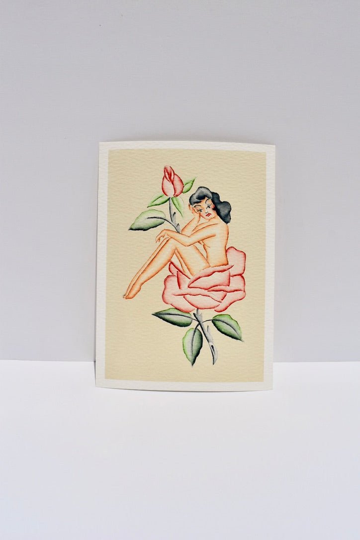 Rosebud Watercolor Print - Ardent Market - Tex Valiente