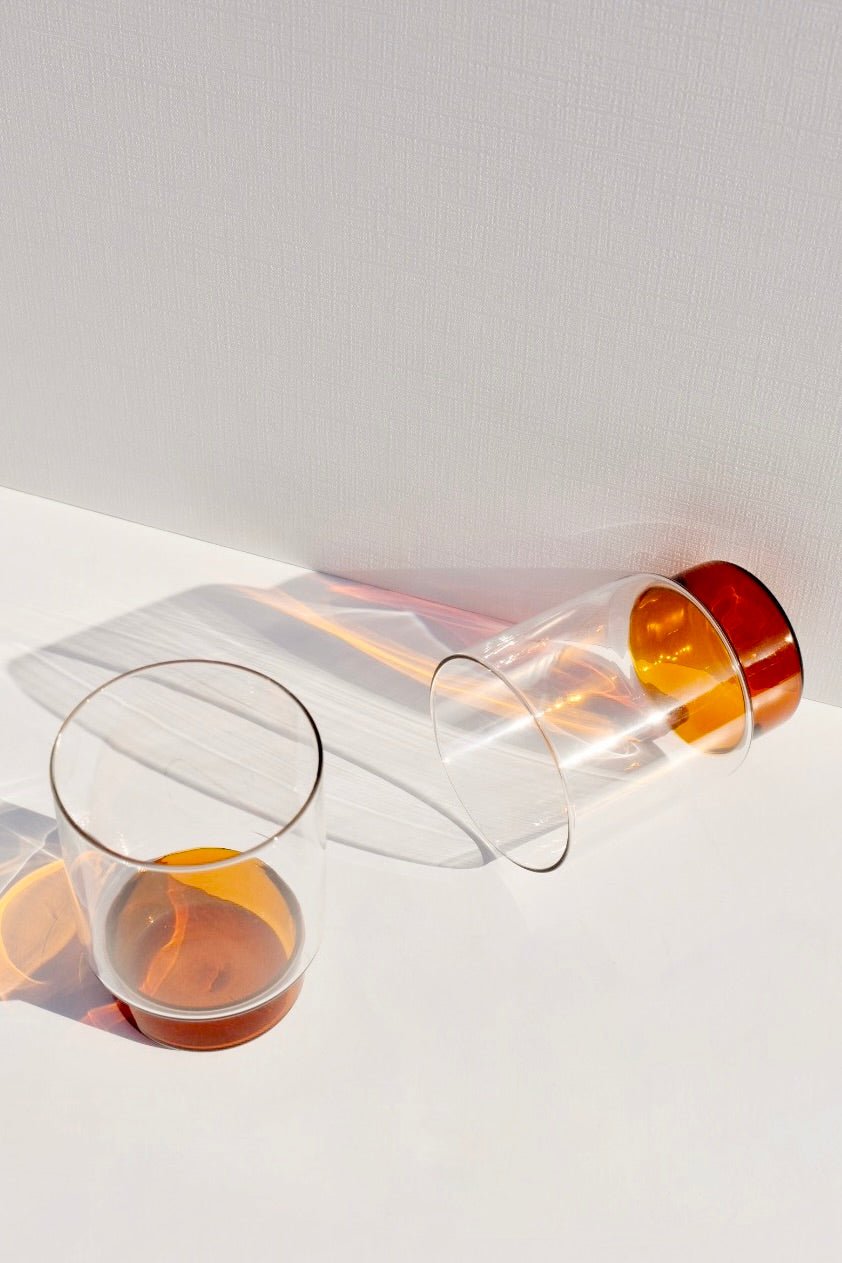 Rye Amber Base Glasses (set of two) - Ardent Market - Aaron Probyn