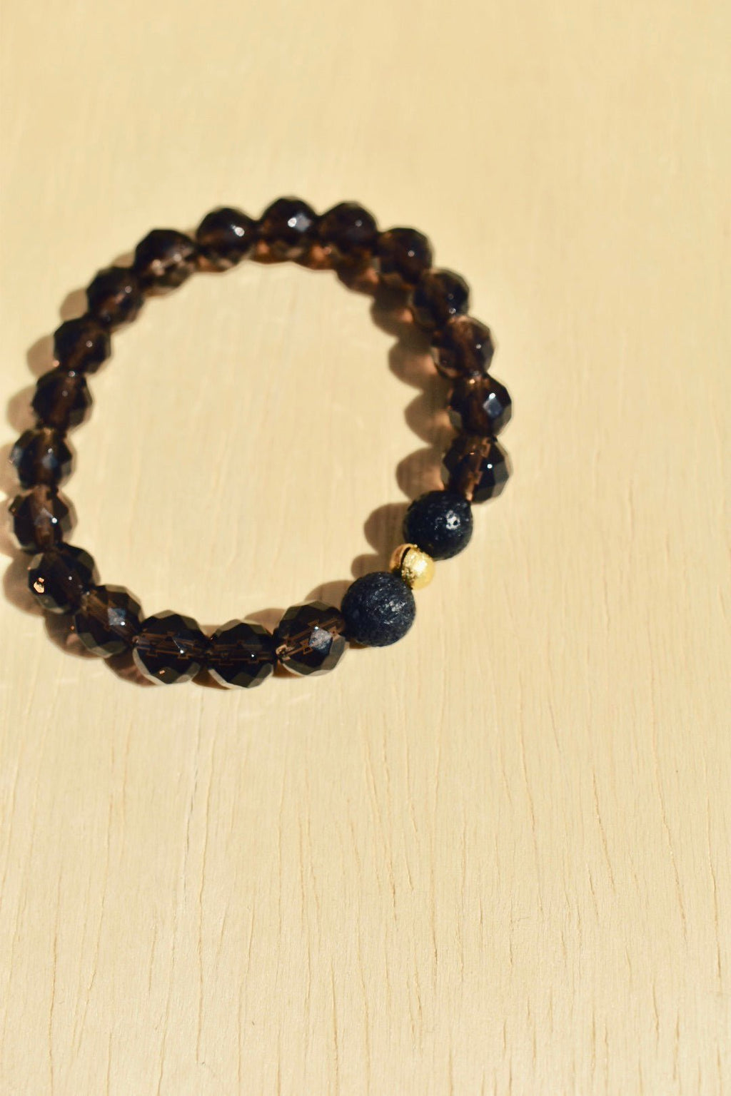 Smokey Quartz Essential Oil Diffuser Bracelet -LLL. - Ardent Market