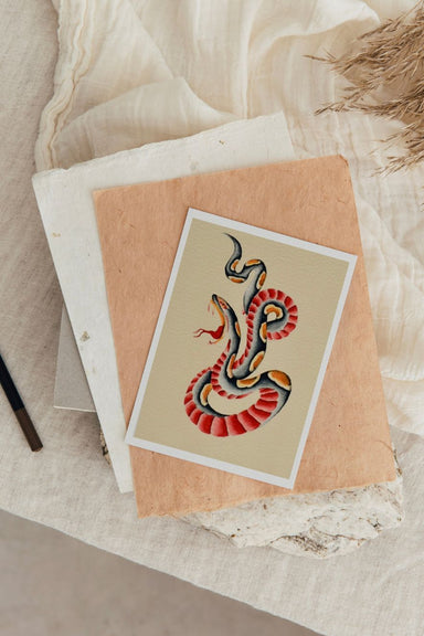 Snake Watercolor Print - Ardent Market - Tex Valiente