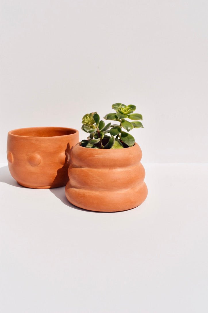 Stacked Terracotta Planter -Earthtones Pottery - Ardent Market