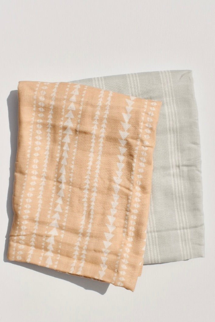 Stripes Muslin Swaddle Blanket - Ardent Market - Mini Wander