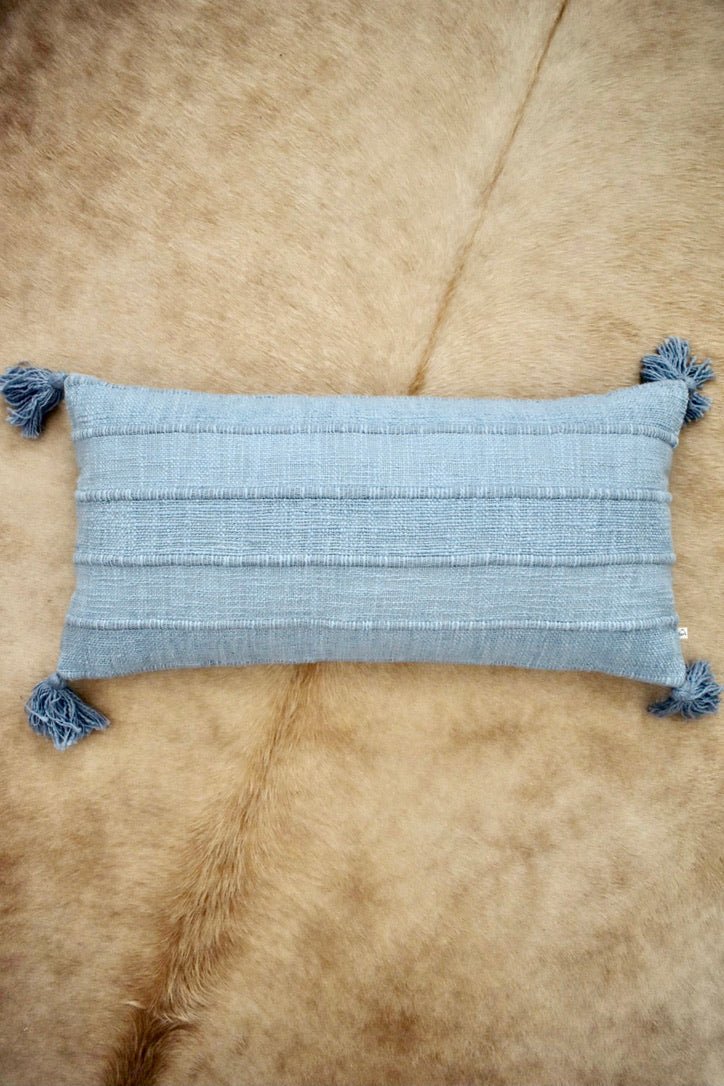 Tasseled Slate Lumbar Pillow - Ardent Market - Tajik