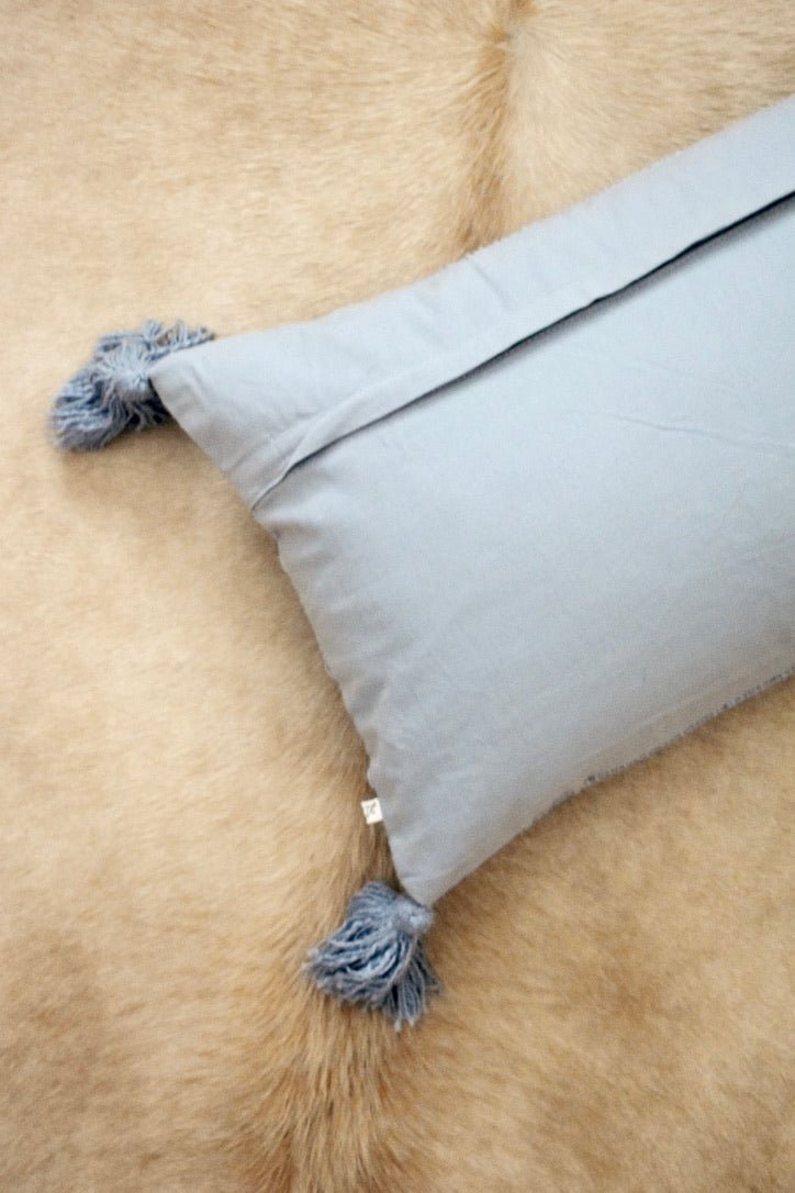 Tasseled Slate Lumbar Pillow - Ardent Market - Tajik
