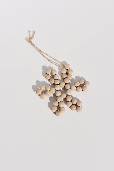 Wood Bead Snowflake Ornament - Ardent Market - Ardent Market