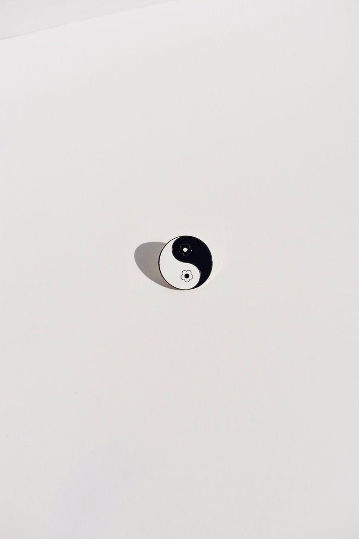 Yin Yang Flower Enamel Pin -The Qi - Ardent Market