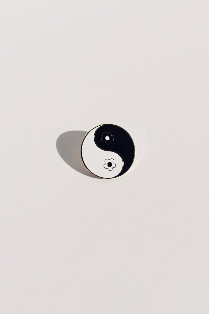 Yin Yang Flower Enamel Pin -The Qi - Ardent Market