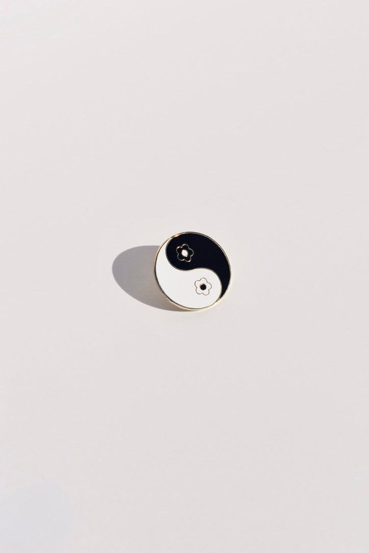 Yin Yang Flower Enamel Pin -The Qi - Ardent Market