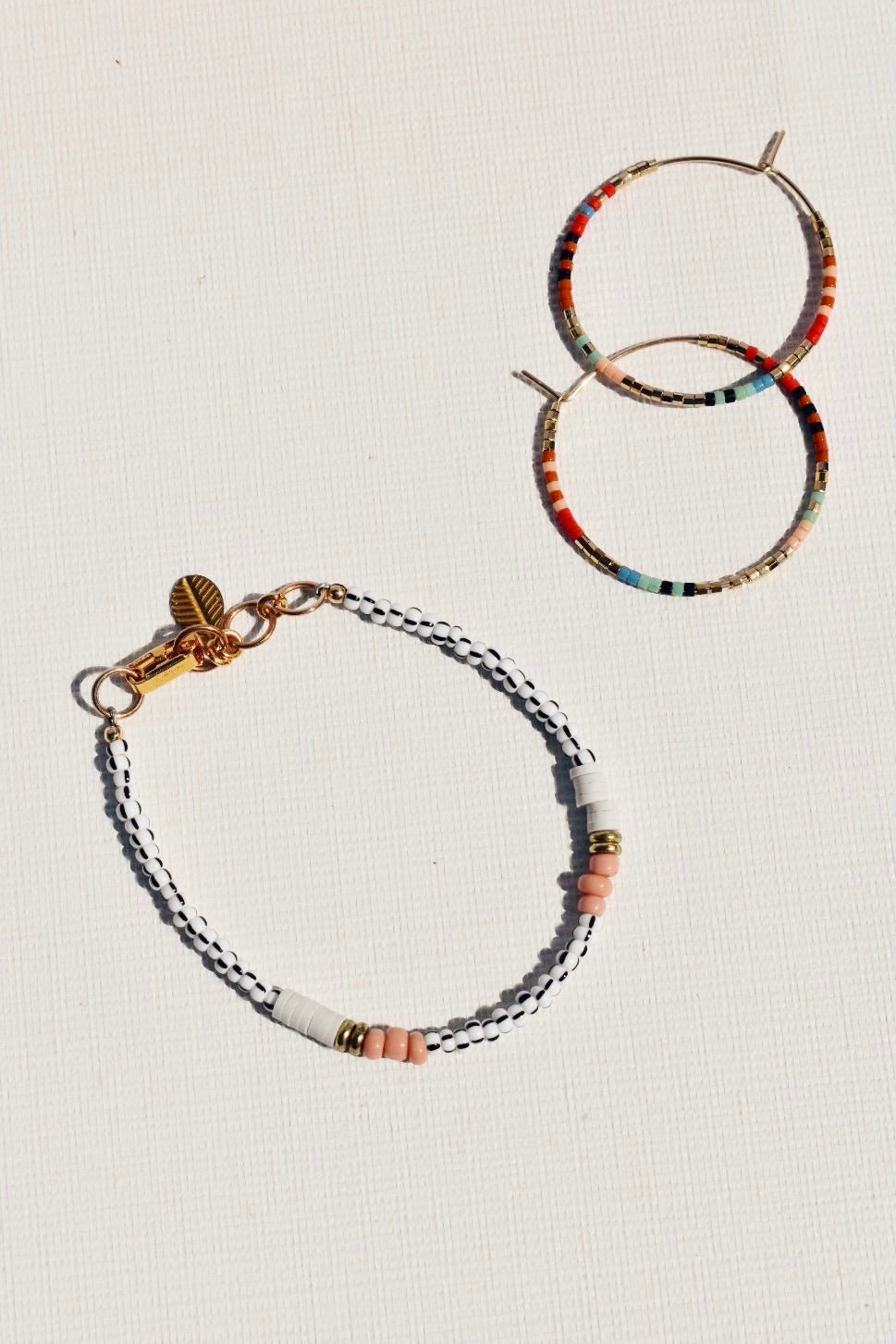 Zebra Beaded Bracelet in Rose -On the Lookout Jewelry - Ardent Market